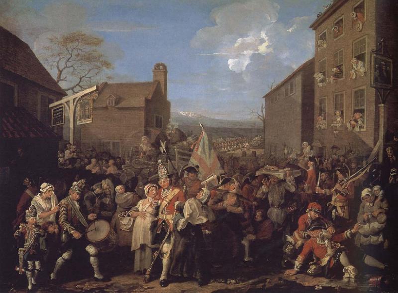 William Hogarth March to Finchley oil painting image
